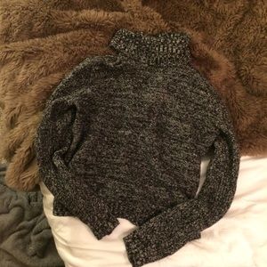 Merona Gray black turtleneck sweater small